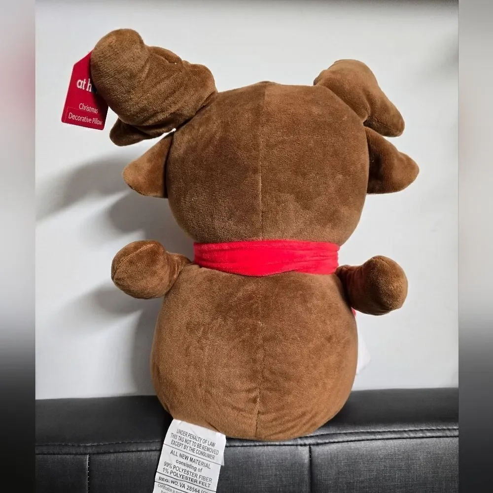 Nwt Christmas Plush Reindeer Squishy Pillow Decor, 16